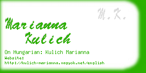 marianna kulich business card